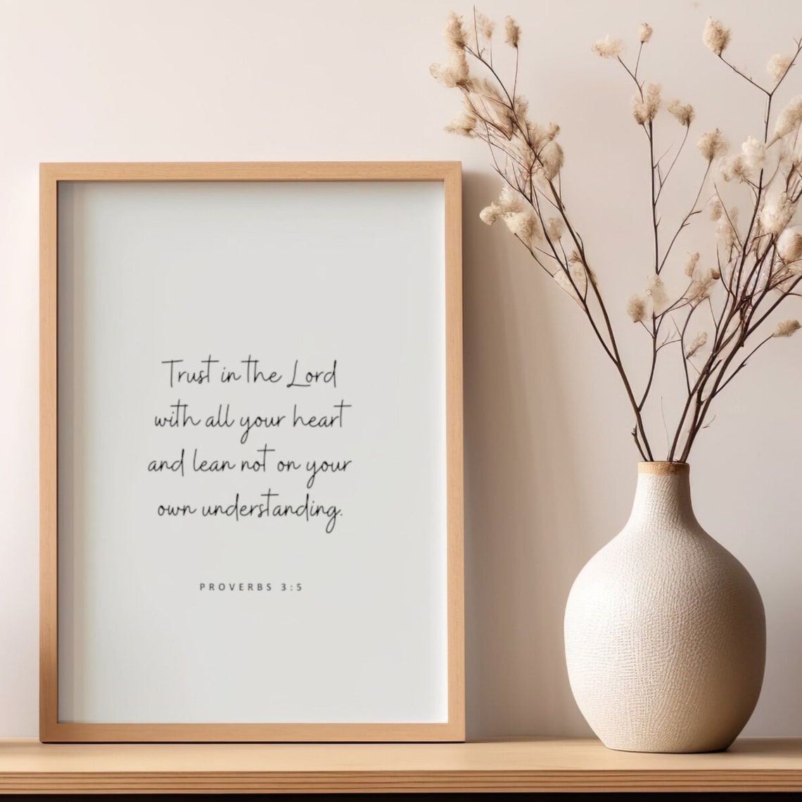 Proverbs 3 5 Trust In The Lord With All Your Heart Script Poster