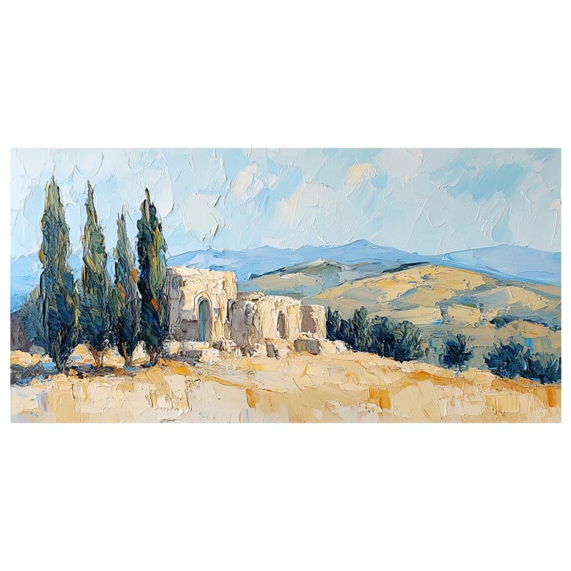 Tuscan Landscape Oil Painting, Italian Art Print - Image 4