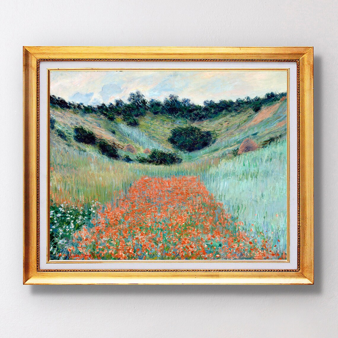 Claude Monet Poppy Field In A Hollow Near Giverny 1885 Poster - Image 2
