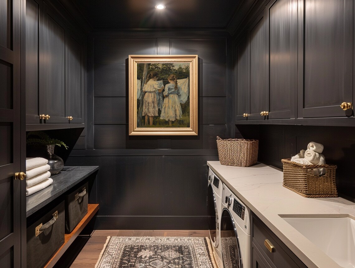 Laundry Room Vintage Farmhouse Art Print - Image 3