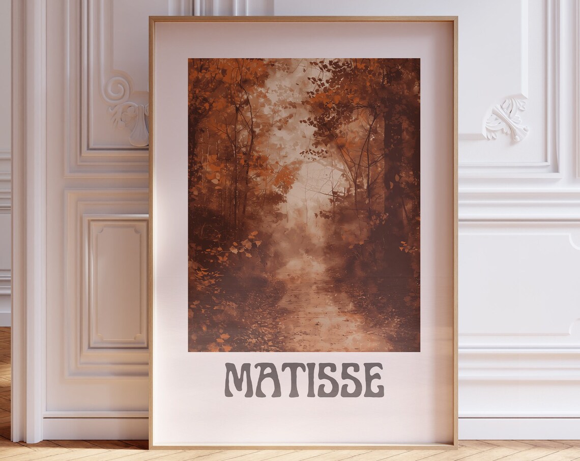 Henri Matisse Misty Woodland Path Autumn Brown Tones Calm Poster