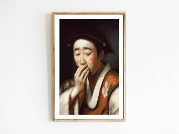 Subtle Funny Bathroom Art Print Bathroom Wall Decor Man Classical Painting Vintage Mens Room Toilet Humor Poster Mens Gift For Him