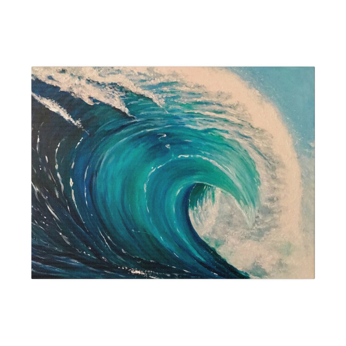 Ocean Wave Curl Barrel Turquoise Surf Water Swirl Coastal Poster - Image 5