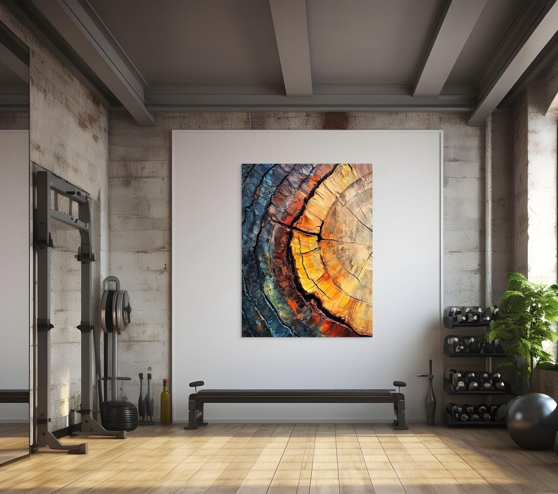 Tree Ring Nature Print, Rustic Minimalist Wall Art - Image 2