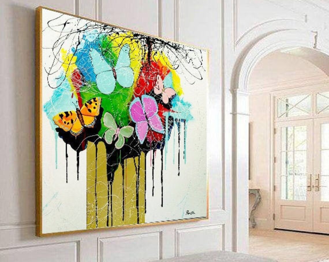 Butterfly Abstract Modern Art Print, Colorful Decor - Image 5