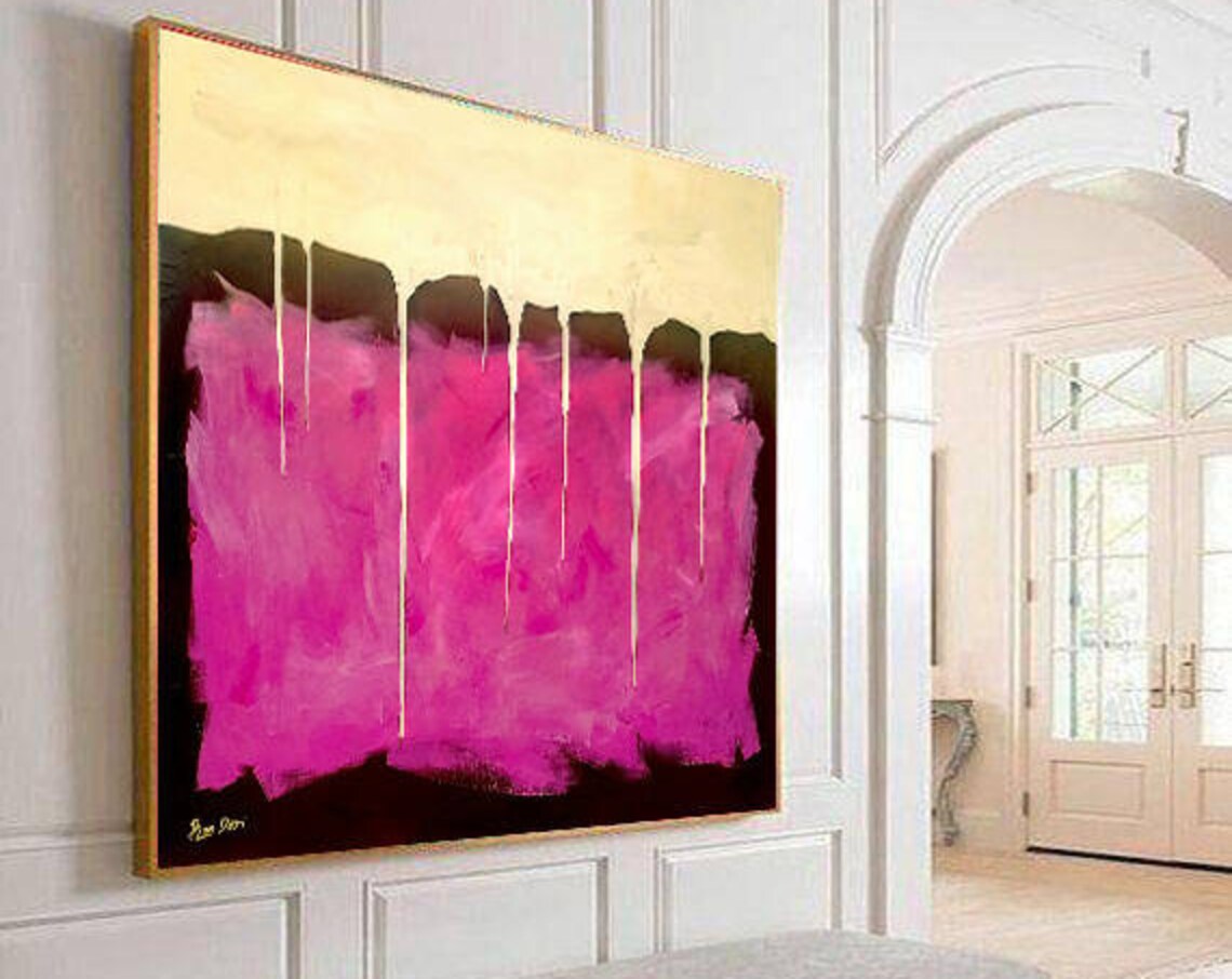 Ron Deri Golden Curtain Abstract Wall Art Print