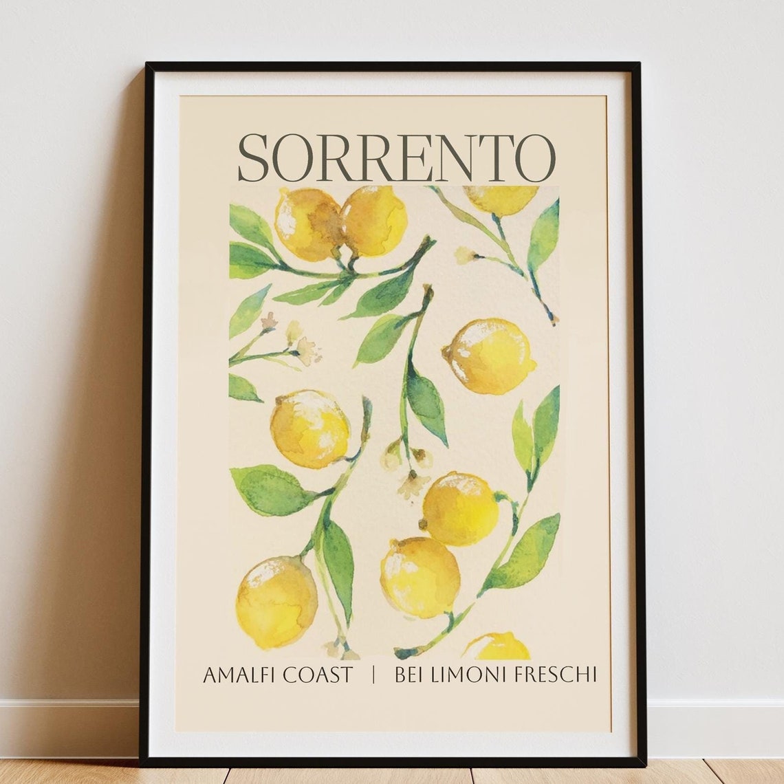 Sorrento Lemon Amalfi Art Print, Kitchen Decor