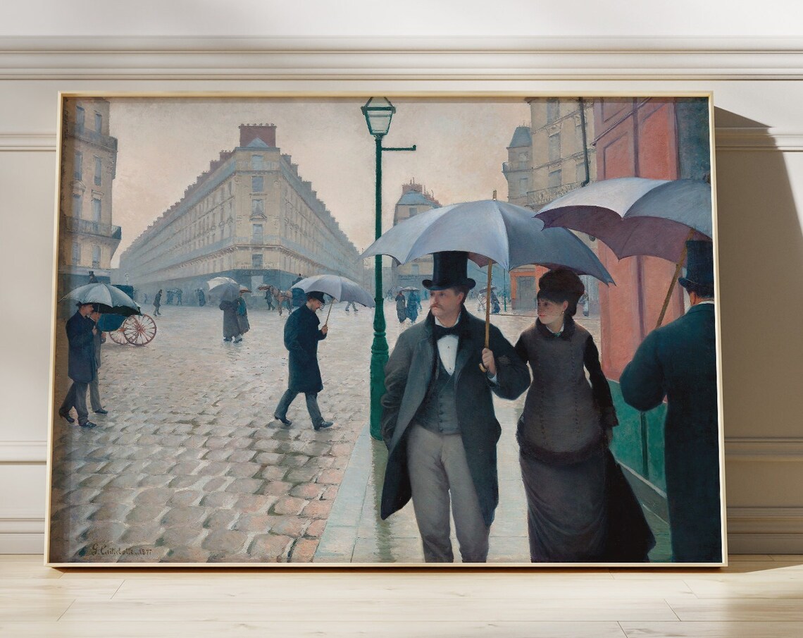 Gustave Caillebotte Paris Rainy Street Umbrellas 1877 Master Art