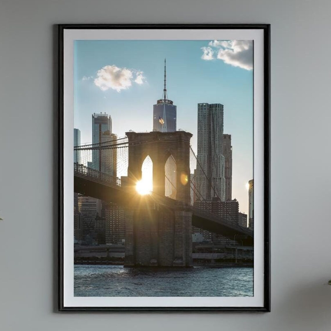 Brooklyn Bridge & Freedom Tower, NYC Skyline Art Print - Image 2