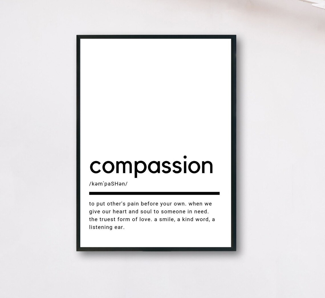 Compassion Definition Quote Poster Print