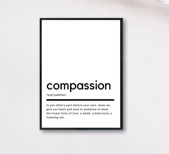 Compassion Definition Quote Poster Print