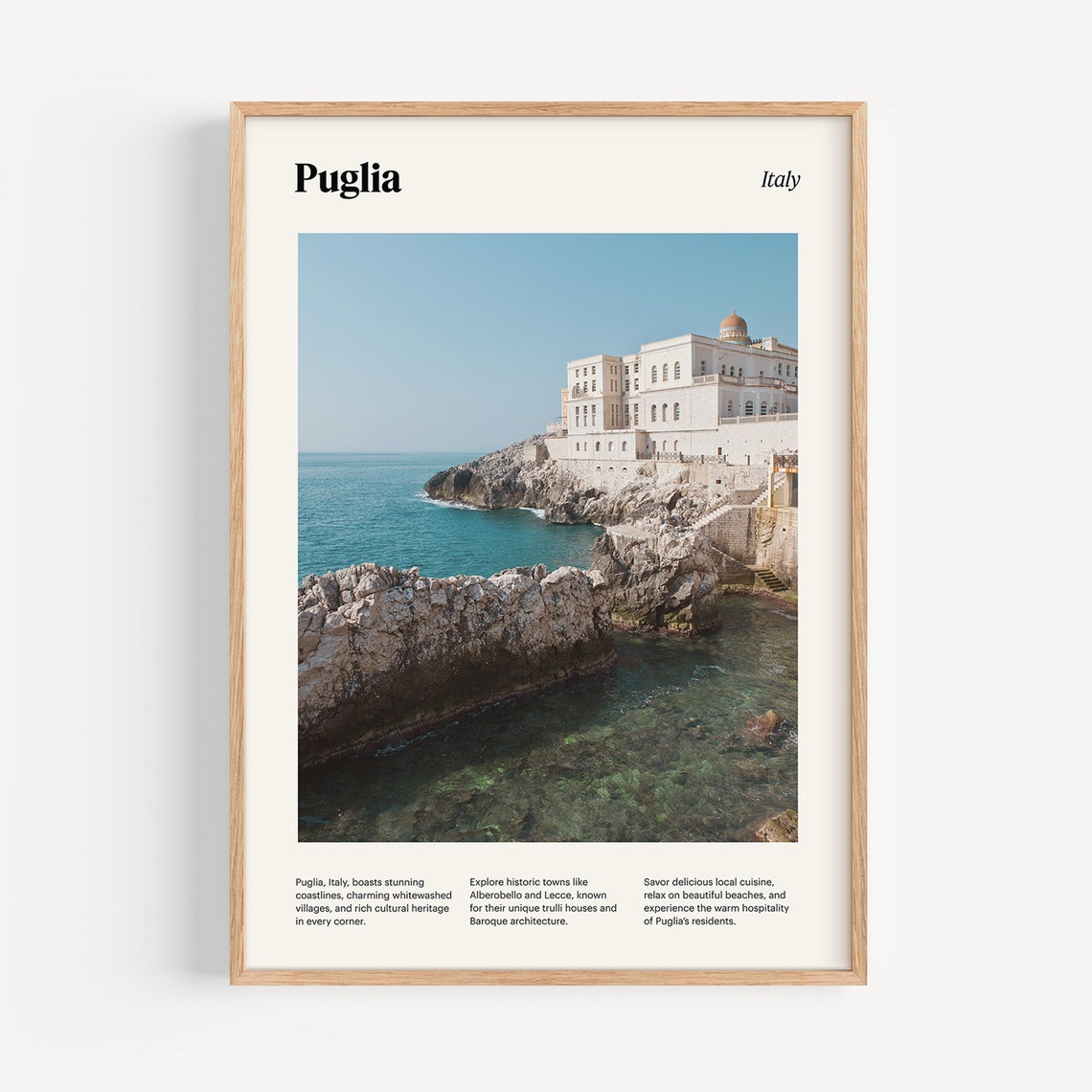 Puglia Travel Art Italy Wall Print Puglia Poster Italian Artwork Puglia Photo Decor Puglia Wall Decor Italy Travel Poster - Image 4
