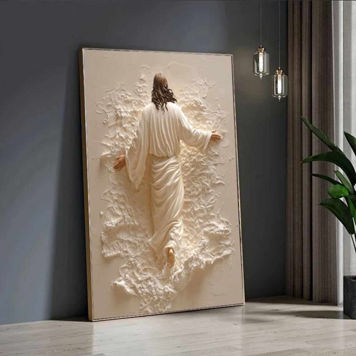 Jesus Ascension and Walking on Water, Art Print