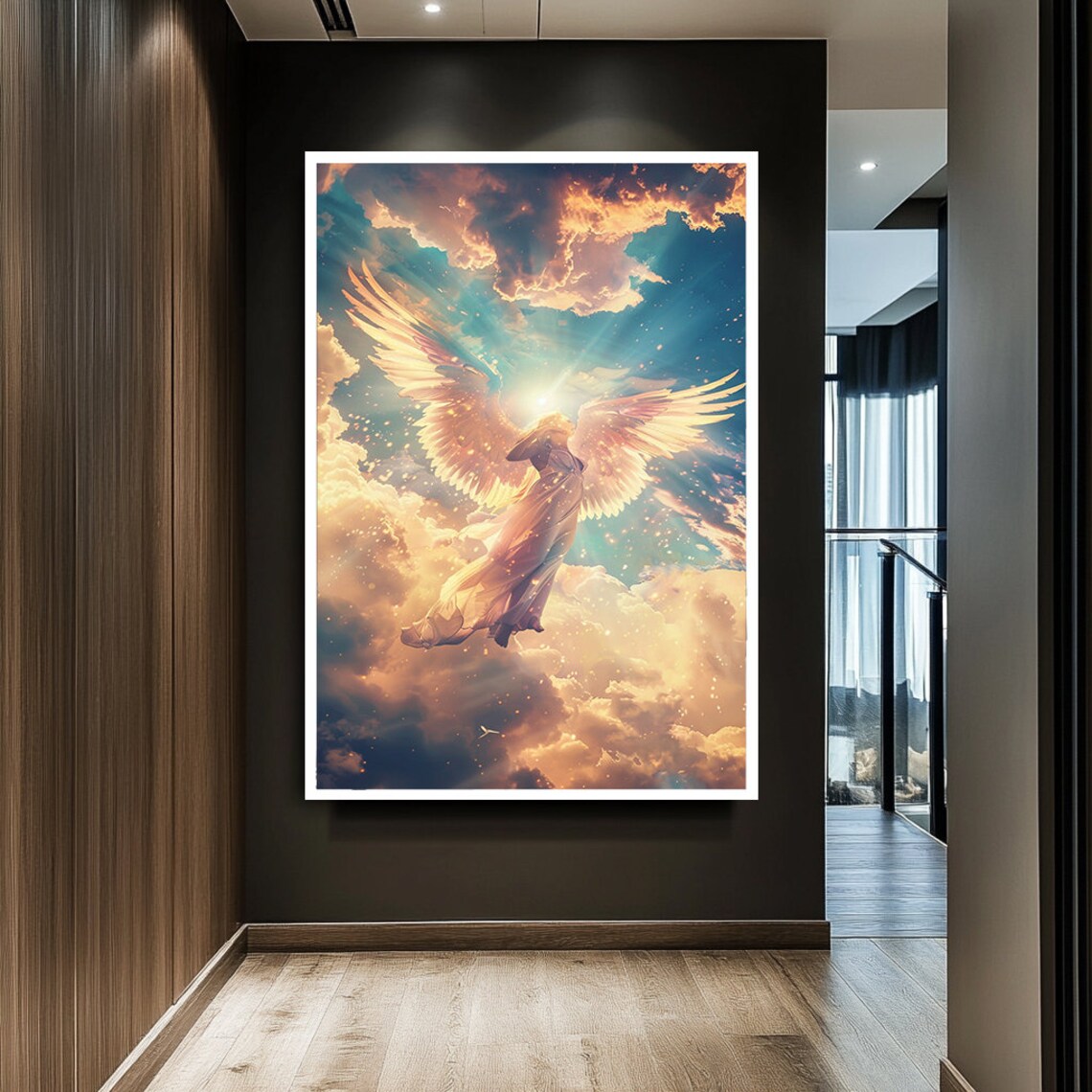Flying Angel, Ethereal Heavenly Wall Decor - Image 2