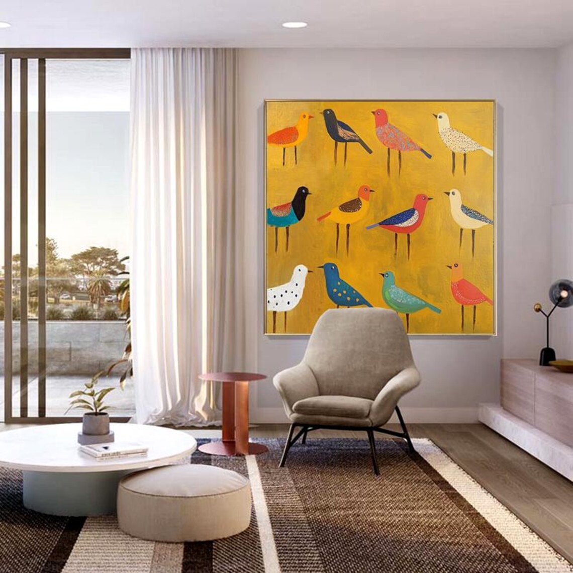 Minimalist Birds Modern Pop Art, Art Print - Image 4