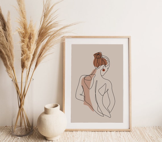Line Art Woman Print Female Poster Minimal Woman Line Minimalist Modern Face Print Simple Line Woman Line Drawing Abstract Wall Art