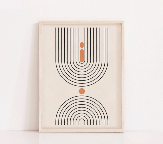 Abstract Pottery Wall Print Minimalist Plant Art Tropical Art Palm Leaf Vase Art Print Terracotta Pot Wall Art Clay Pottery Poster