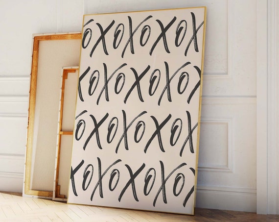 Xoxo Script Print Art Valentines Day Decor Neutral Wall Art Trendy Valentines Cute Valentines Print