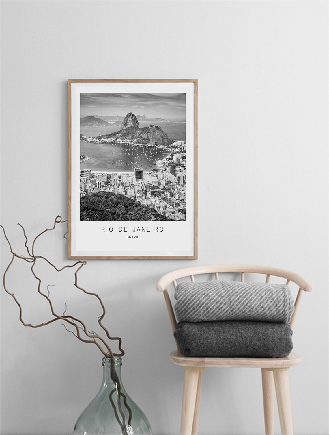 Rio De Janeiro Brazil Sugarloaf Mountain Bay Aerial View Photo Poster - Image 3