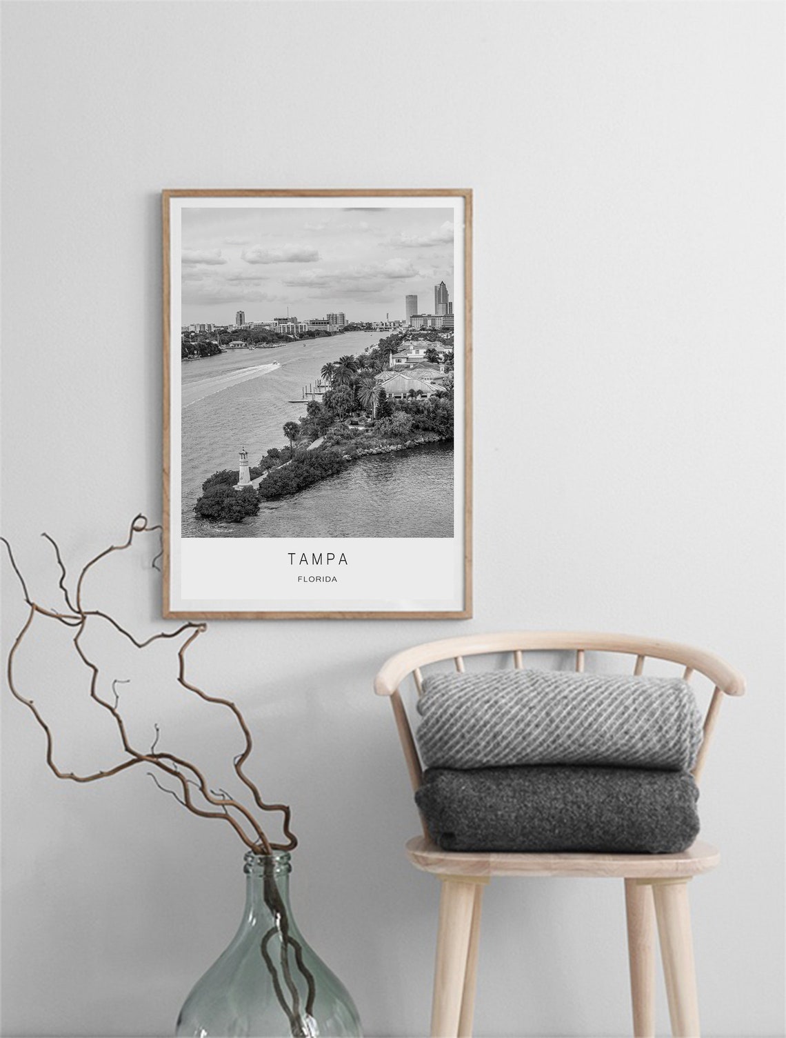 Tampa Florida Decor Tampa Florida Print Tampa Florida Art Usa Cities Usa City Travel Poster Cities Prints City Wall Art City Poster - Image 3