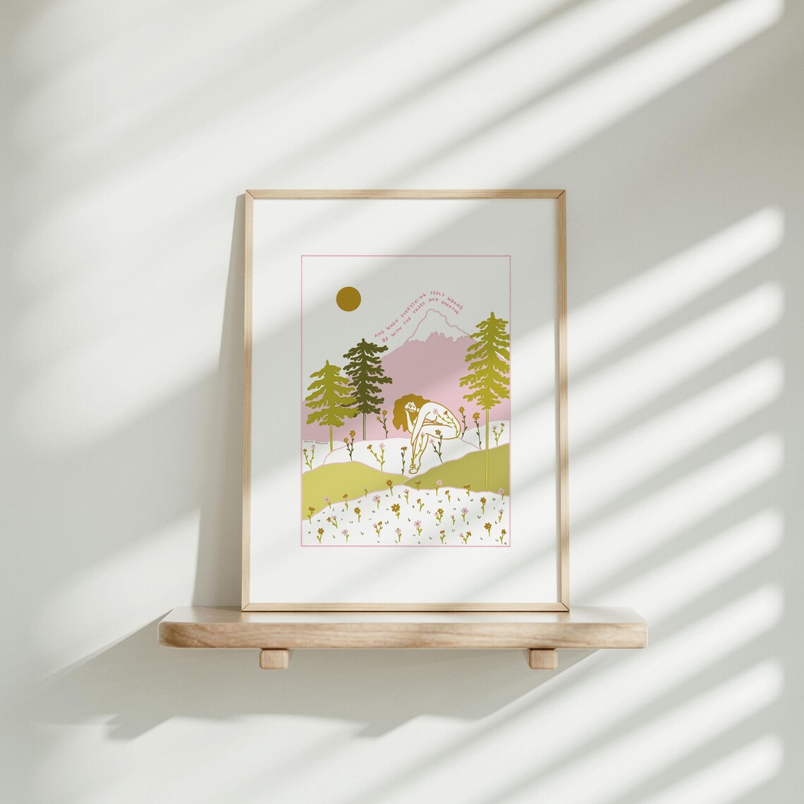 The Trees Nature Lover Woman Forest Mountain Wildflower Poster