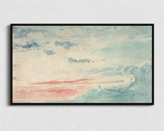 Abstract Sky Painting Art Print, Sky and Sunset