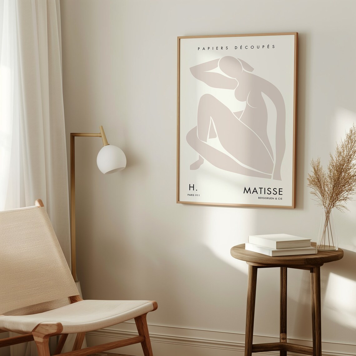 Matisse Papiers Decoupes Beige Reclining Woman Silhouette Poster - Image 4