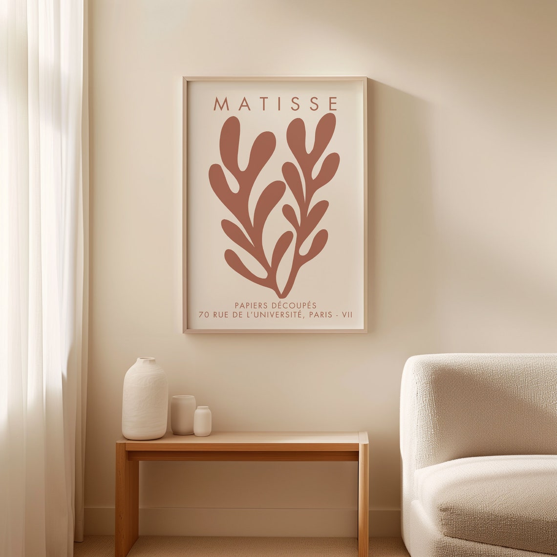 Matisse Brown Cut Paper Leaf Botanical Papiers Decoupes Wall Art - Image 3