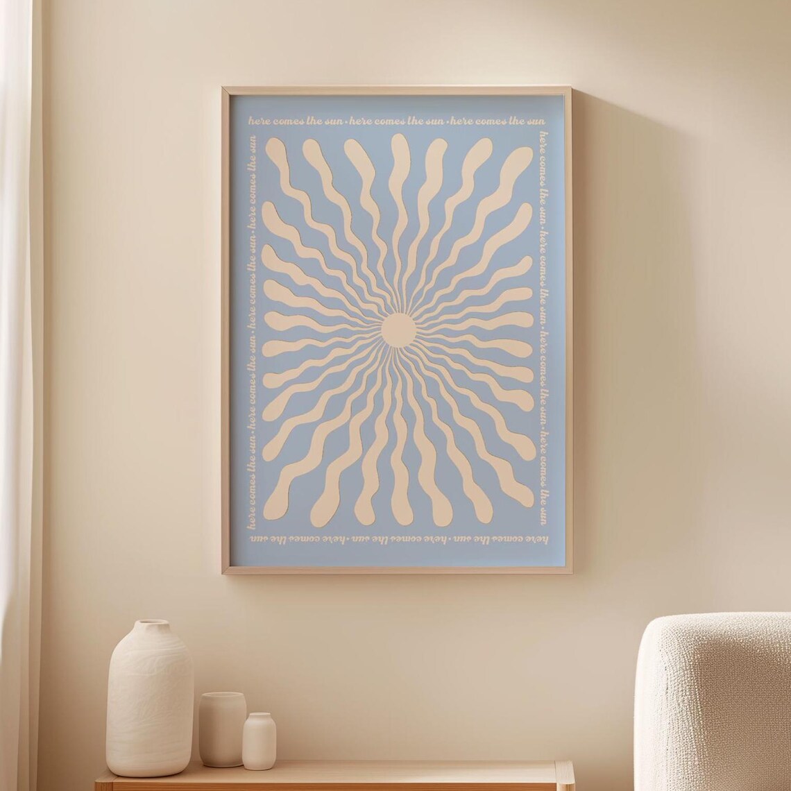 Here Comes The Sun Retro Quote Art Print - Image 5