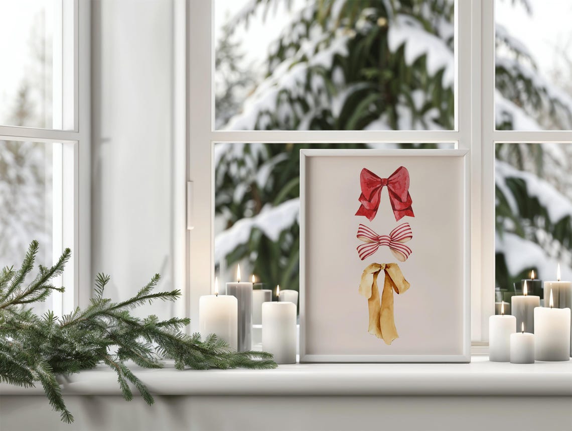 Vintage Santa Head Nollaig Shona Retro Cream Holiday Decor Poster - Image 3