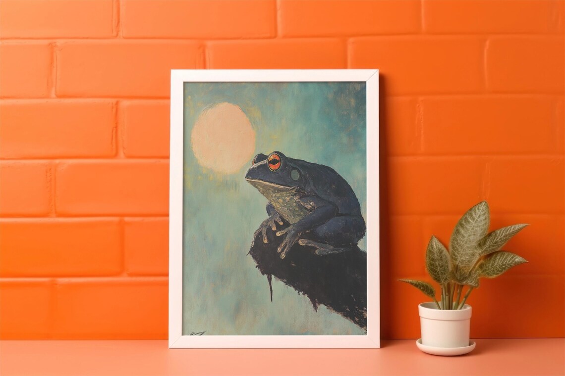 Vintage Witch Toad, Gothic Halloween Art Print - Image 3