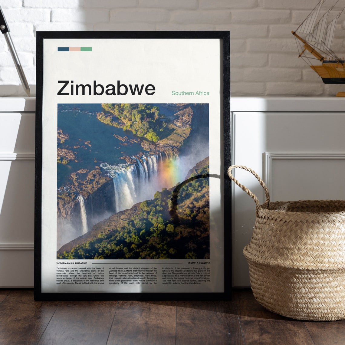 Zimbabwe Print Zimbabwe Poster Zimbabwe Wall Art Zimbabwe Art Print Zimbabwe Photo Travel Poster Traveler Christmas Gift - Image 5