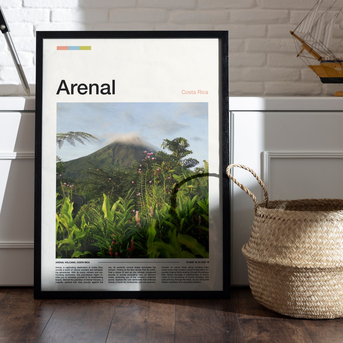 Arenal Volcano Costa Rica Print Arenal Poster Arenal Wall Art Arenal Art Print Arenal Photo - Image 5