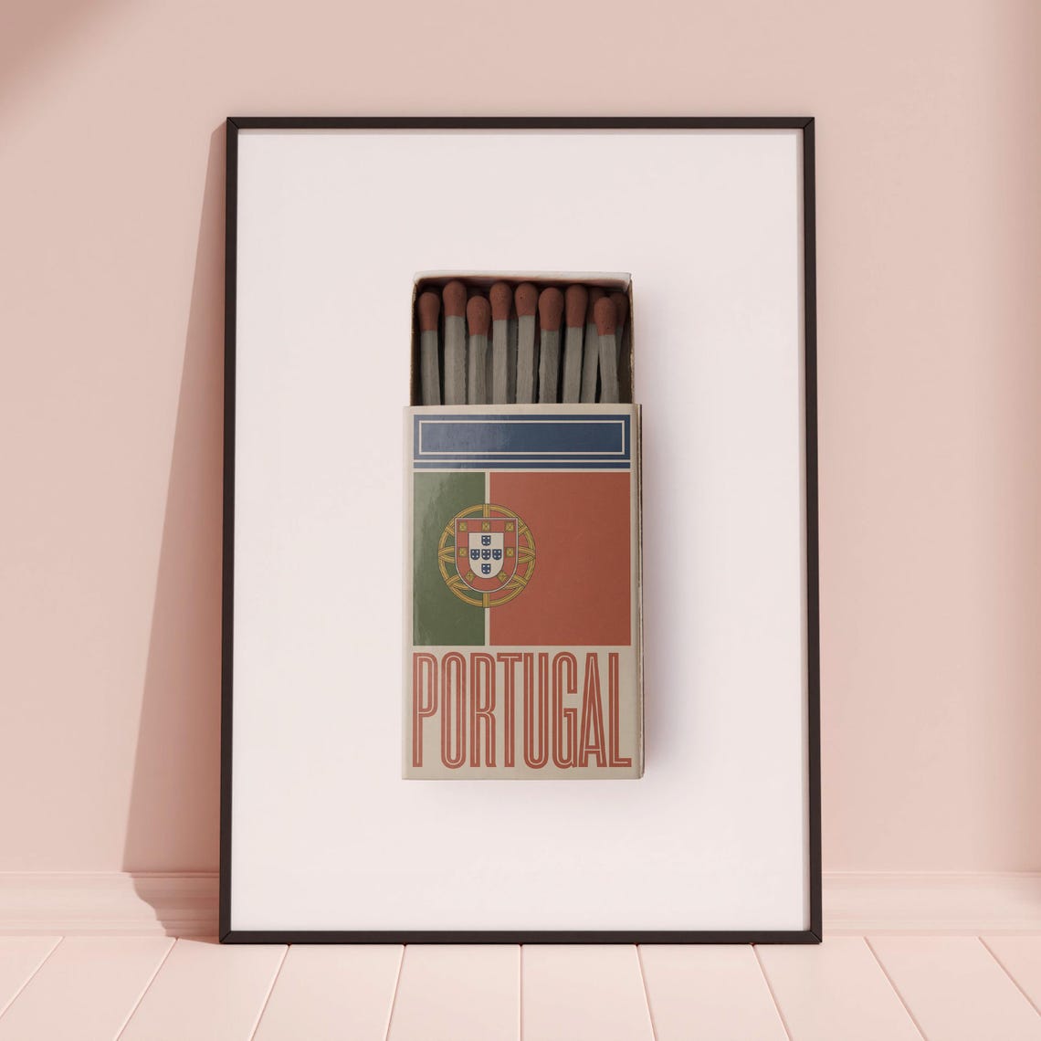 Portugal Matchbox Print Portugal Print Portugal Poster Portugal Wall Art Portugal Art Print Portugal Gifts - Image 3