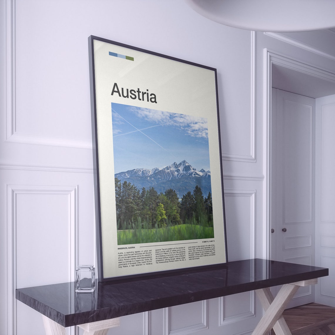 Innsbruck Austria Nordkette Mountain Range Alpine Meadow Poster - Image 2