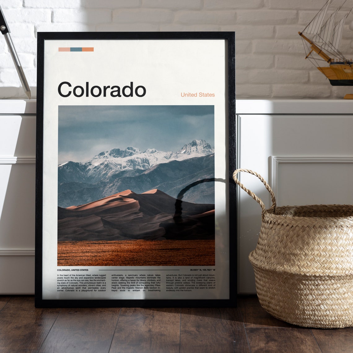 Colorado Great Sand Dunes Snowy Peaks Desert Landscape Poster - Image 4