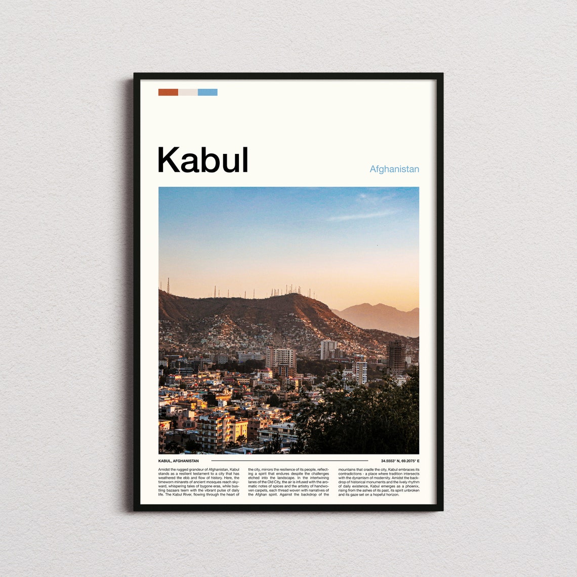 Kabul Print Kabul Poster Kabul Wall Art Afghanistan Art Print Kabul Photo Traveler Gifts Travel Poster