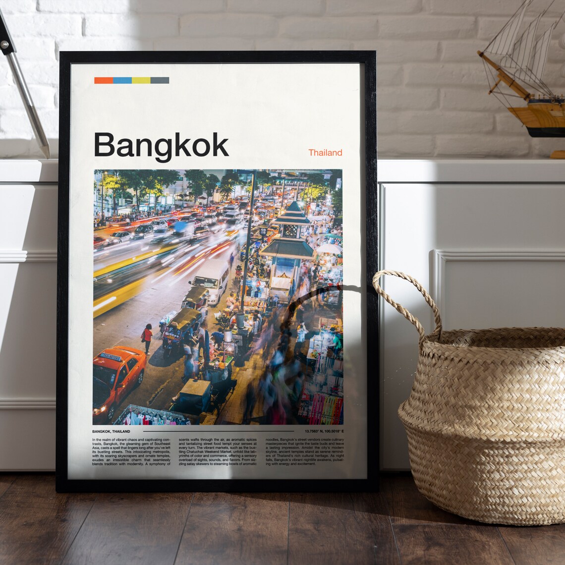 Bangkok Thailand Night Market Street Lights City Life Poster - Image 4