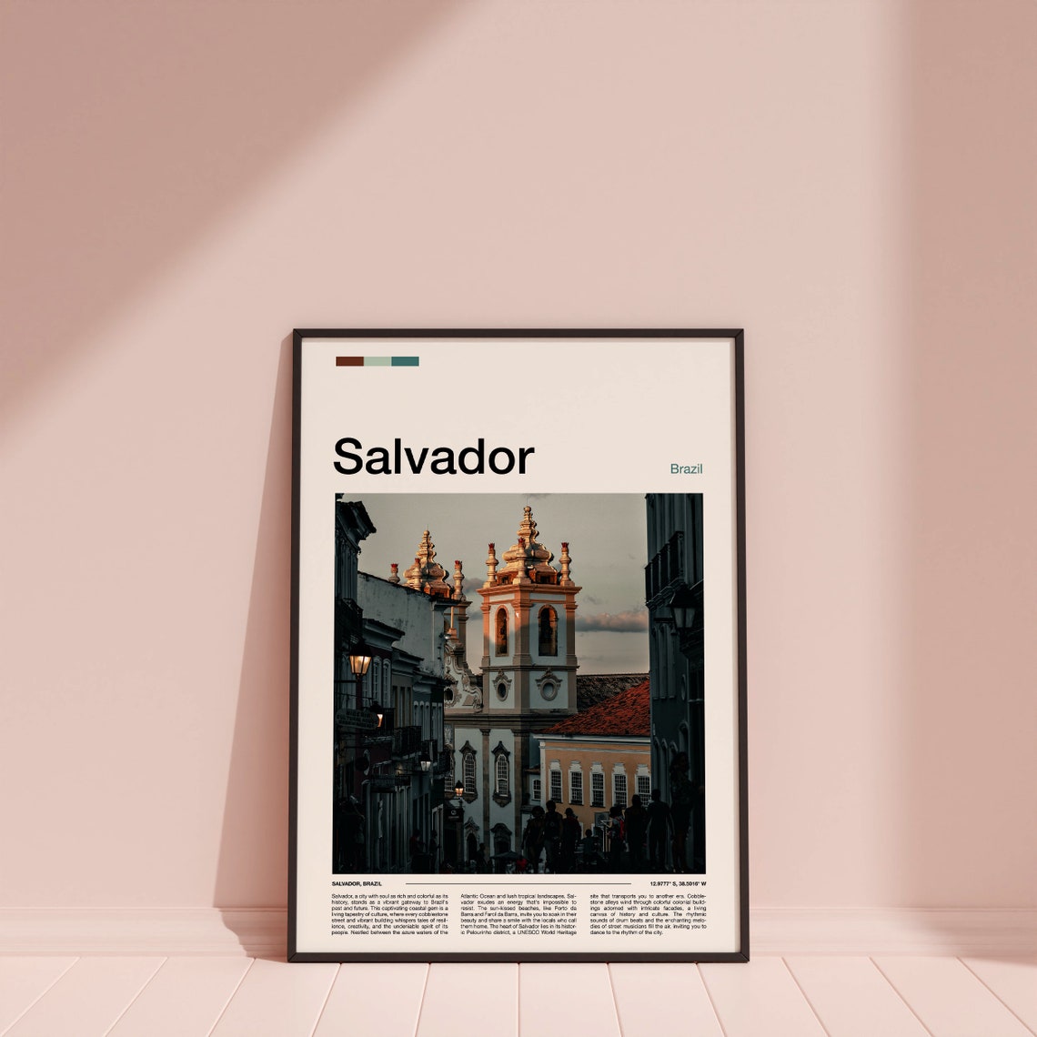 Salvador Print Brazil Poster Salvador Wall Art Salvador Art Print Salvador Photo Salvador Travel Gifts - Image 3