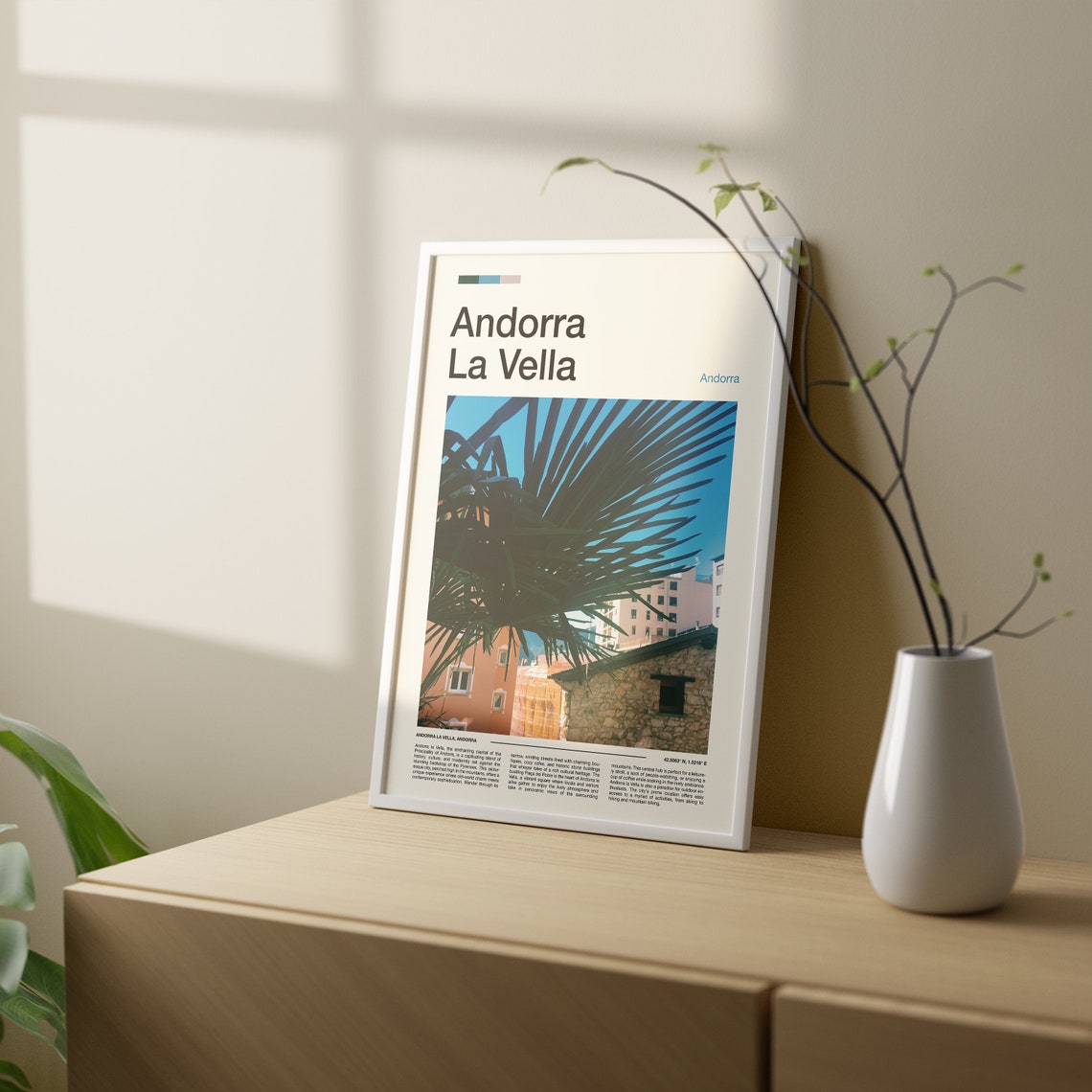 Andorra La Vella Print Andorra La Vella Poster Andorra La Vella Wall Art Andorra La Vella Art Print Andorra La Vella Photo - Image 2