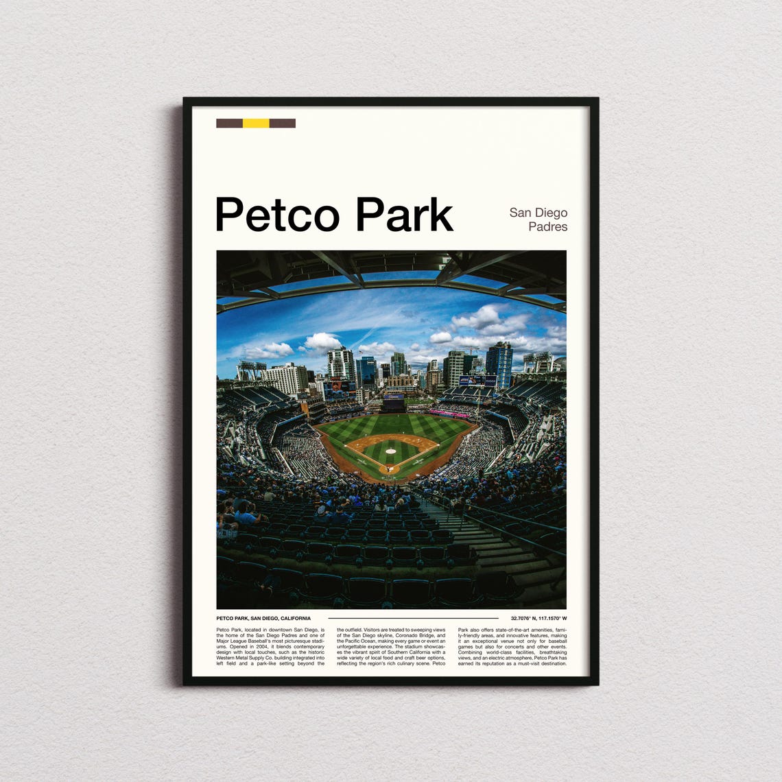Petco Park San Diego Padres Baseball Stadium Interior View Poster