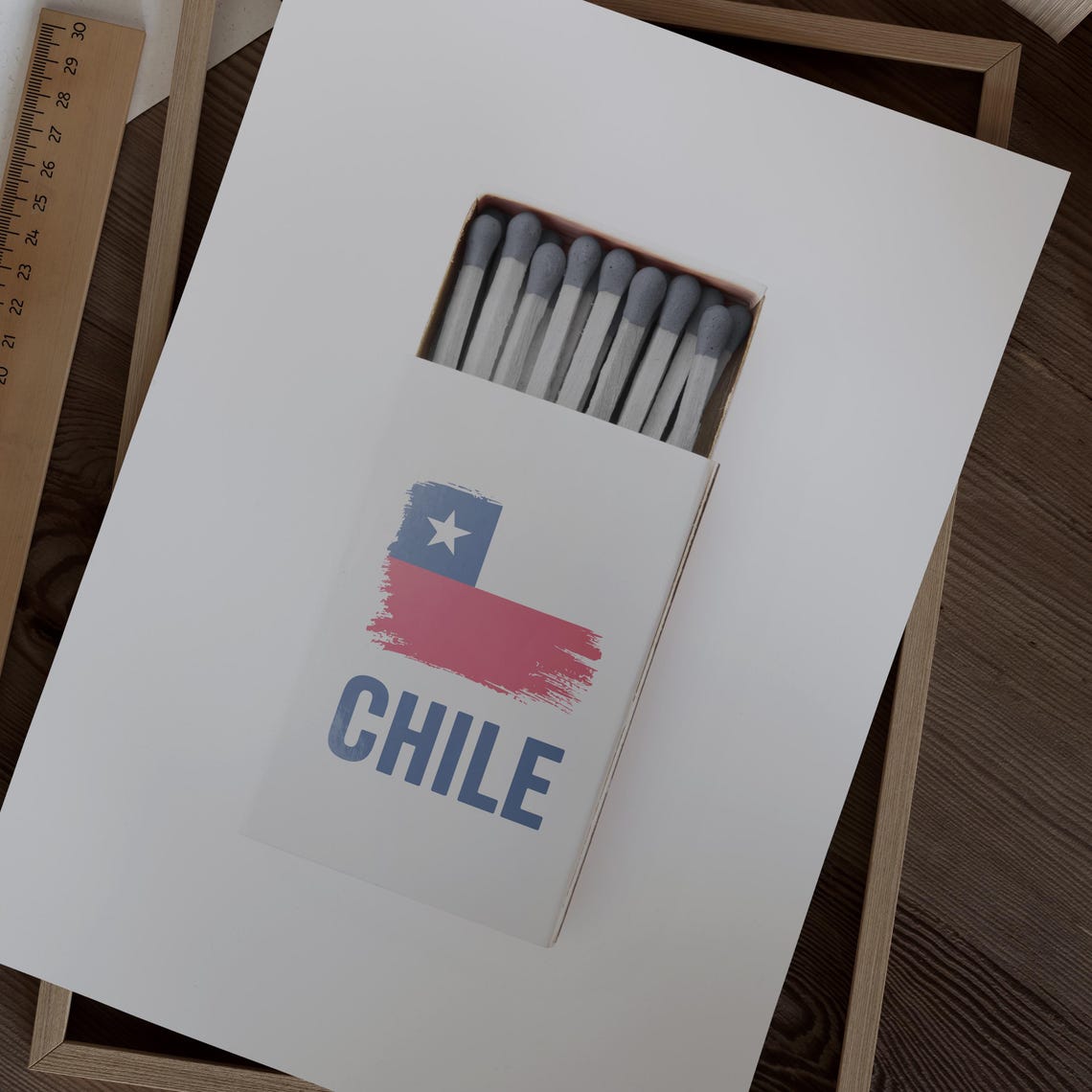 Chile Matchbox Print Chile Print Chile Poster Chile Wall Art Chile Art Print Chile Gifts - Image 2