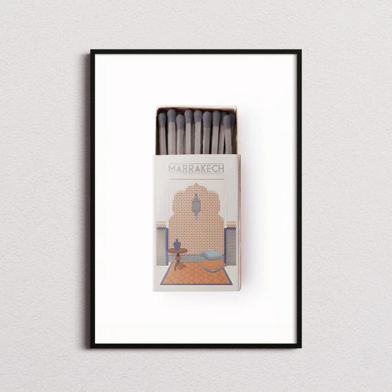 Marrakech Matchbox Print Marrakech Print Marrakech Poster Marrakech Wall Art Marrakech Art Print Marrakech Gifts