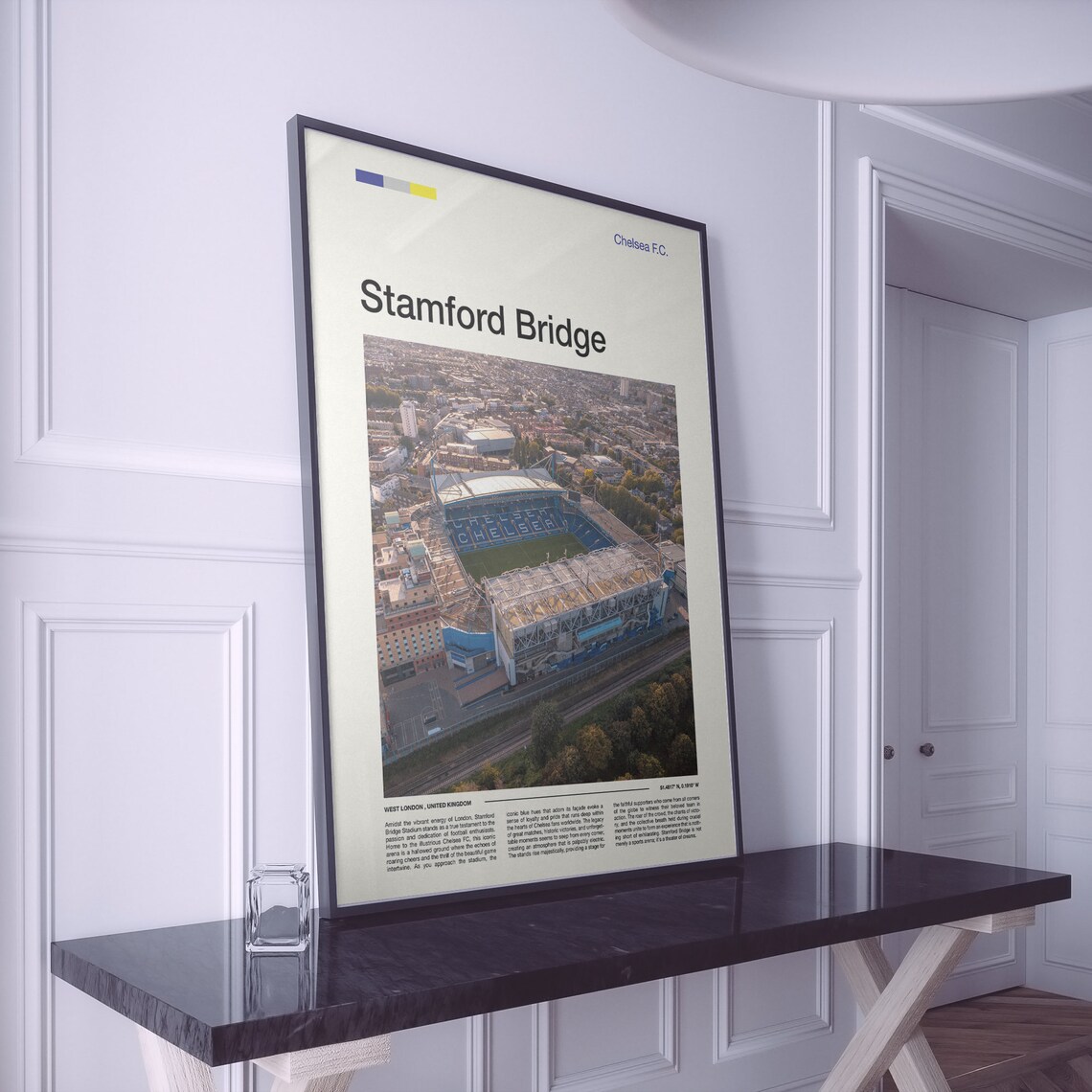 Stamford Bridge Chelsea FC Football Stadium Aerial London Poster - Image 2