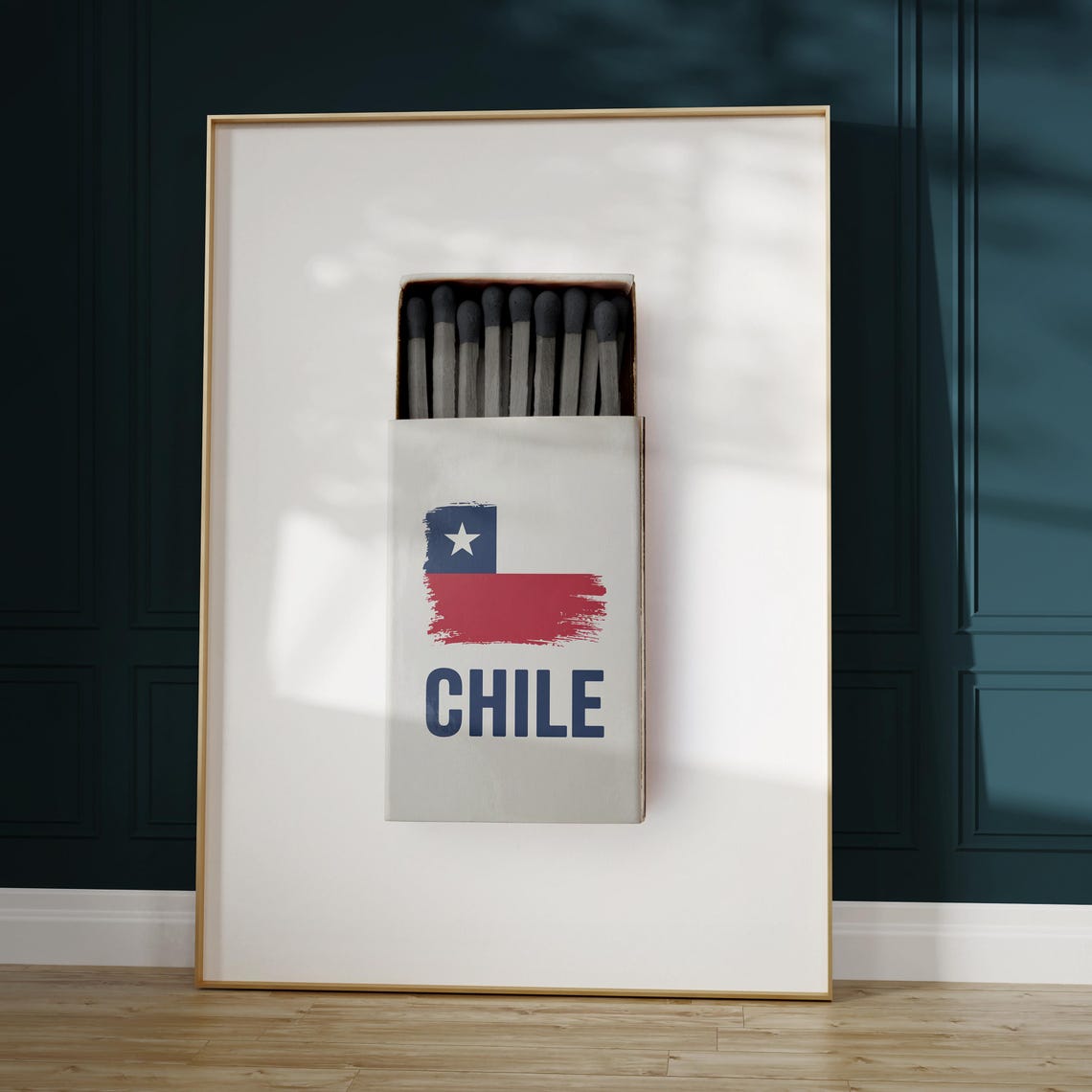 Chile Matchbox Print Chile Print Chile Poster Chile Wall Art Chile Art Print Chile Gifts - Image 5