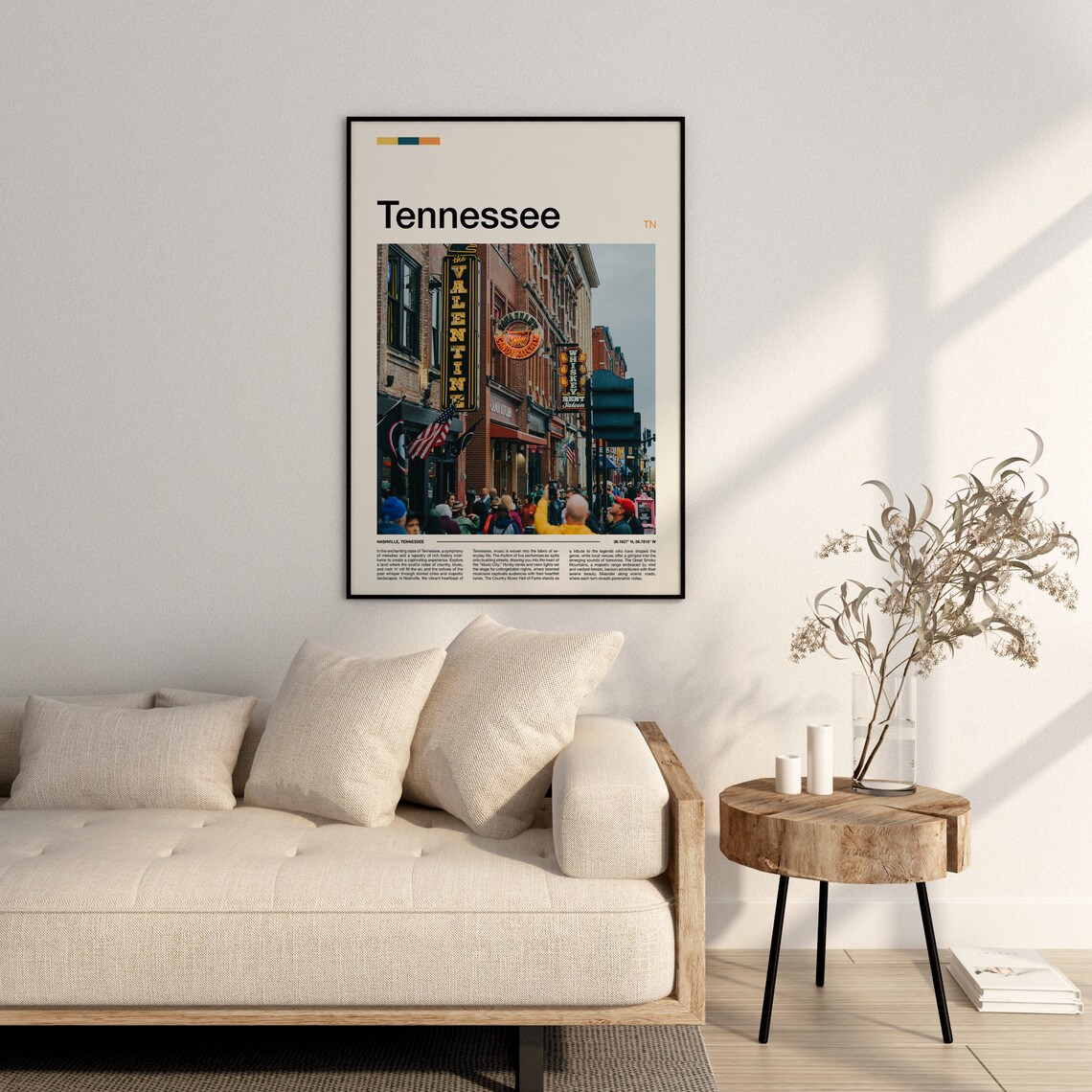 Tennessee Nashville Broadway Neon Signs Honky Tonk Street Poster - Image 3