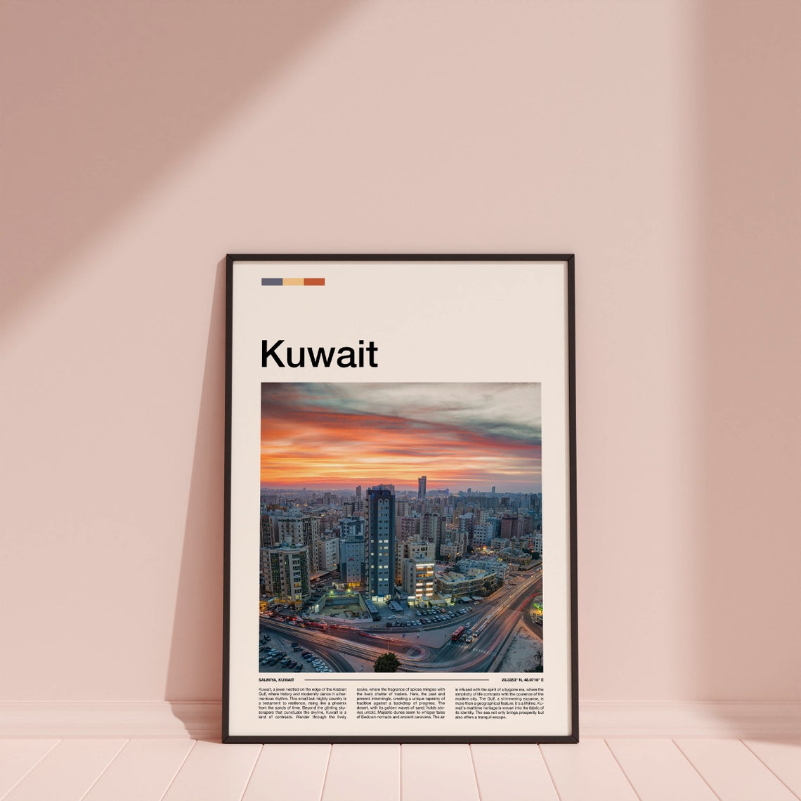 Kuwait Print Kuwait Poster Kuwait Wall Art Kuwait Art Print Kuwait Photo Travel Poster Traveler Gift Travel Gifts - Image 4