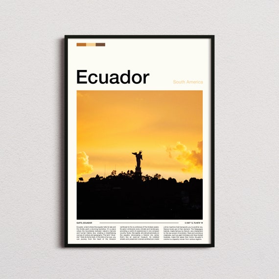 Ecuador Print Ecuador Poster Ecuador Wall Art Ecuador Art Print Ecuador Photo Ecuador Gifts Travel Poster Traveler Gifts