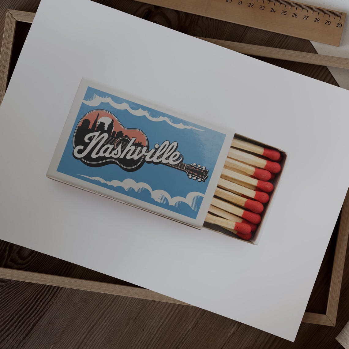 Nashville Matchbox Print Nashville Print Nashville Poster Nashville Wall Art Nashville Art Print Nashville Gifts - Image 2