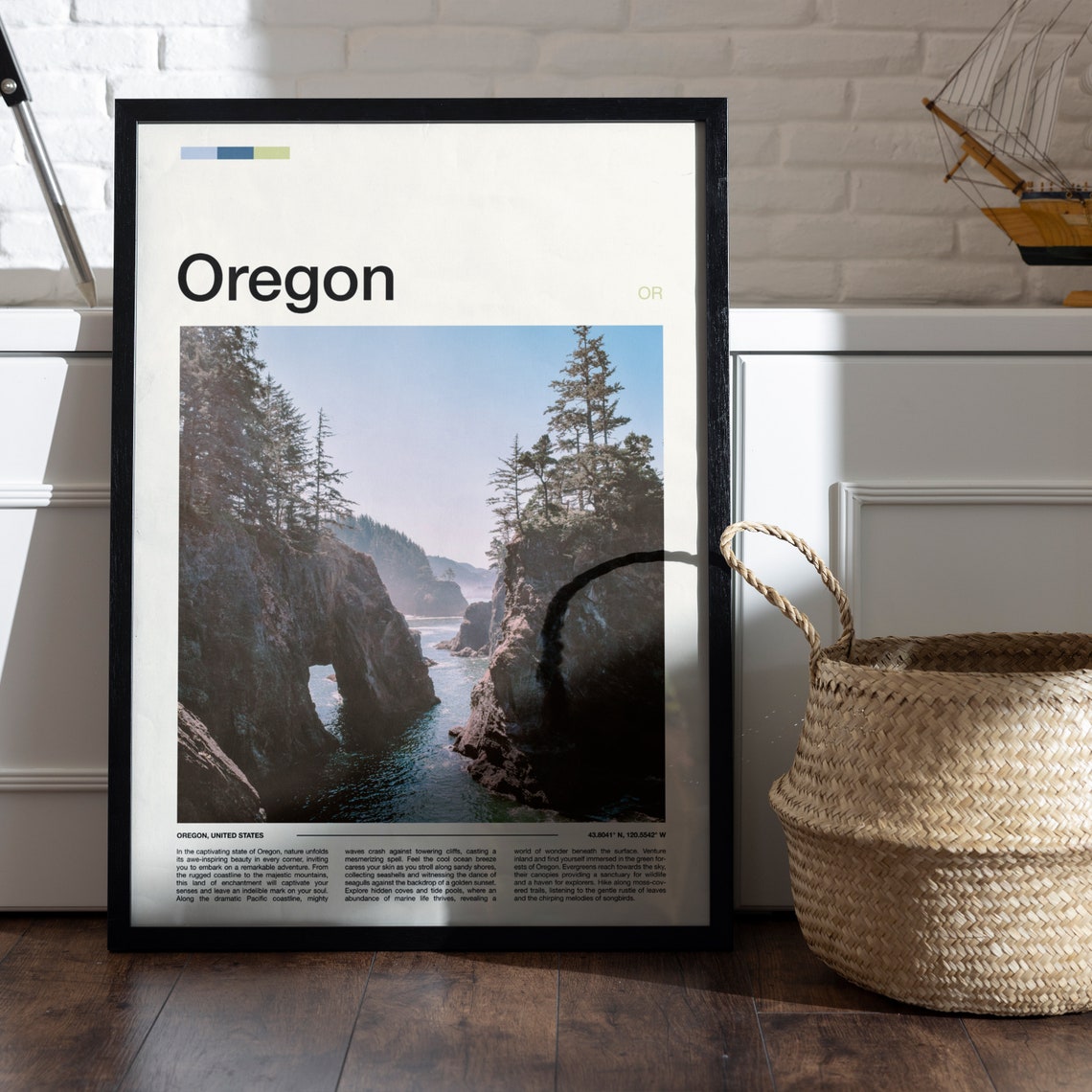 Oregon Coast Sea Cliffs Craggy Cove Rugged Shoreline Pacific Poster - Image 4